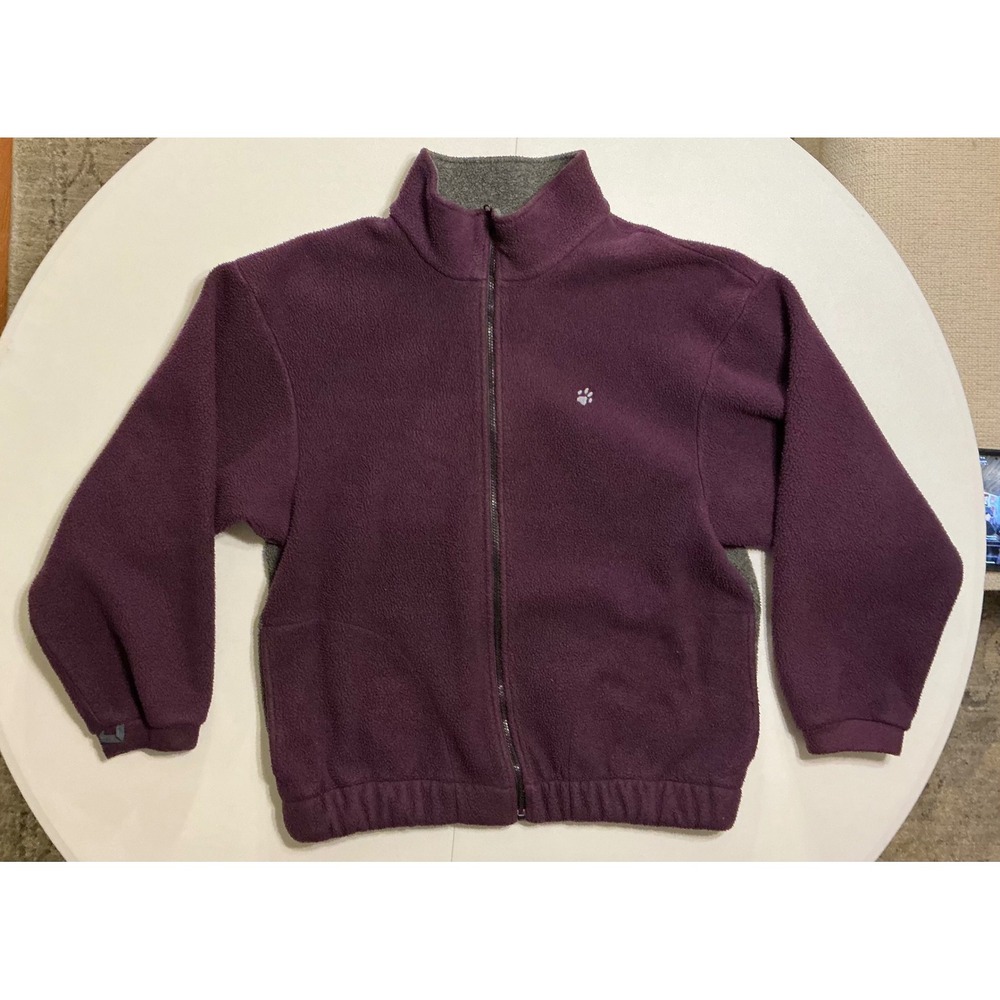 VTG USA Made Jack Wolfskin Polarsystem Fleece Jacket Purple Full Zip Mens L